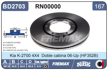 Disco De Freno Para Kia Hf352b K 2700 4x4 Doble Cabina 06 Up Marca Disco Envio Gratis Atendemos Pedidos De Lima Ate Surco Chorrillos Surquillo San Isidro Magdalena Cercado De Lima